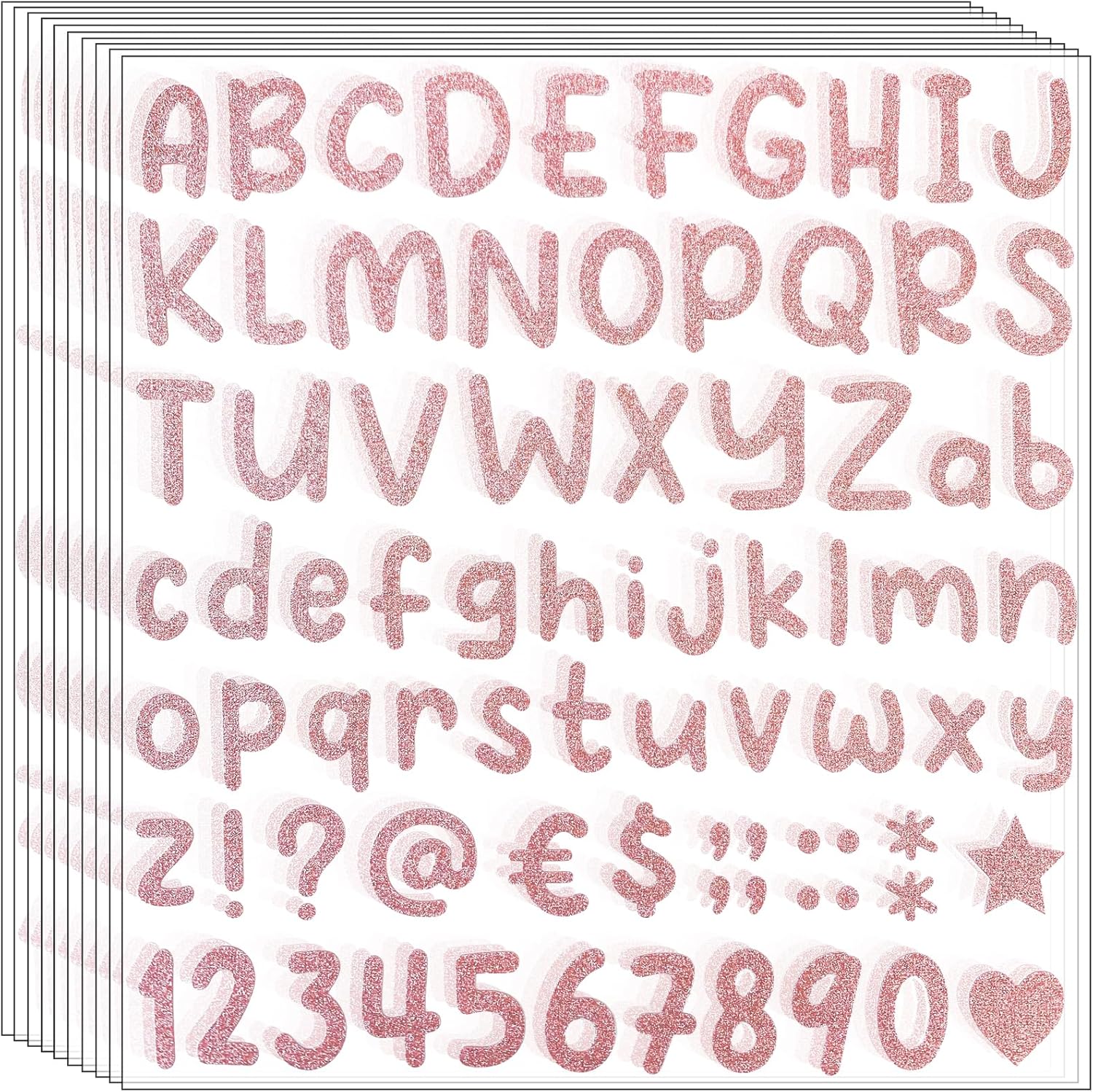 Waynoda 790 Pieces 10 Sheets Letters Stickers Self Adhesive