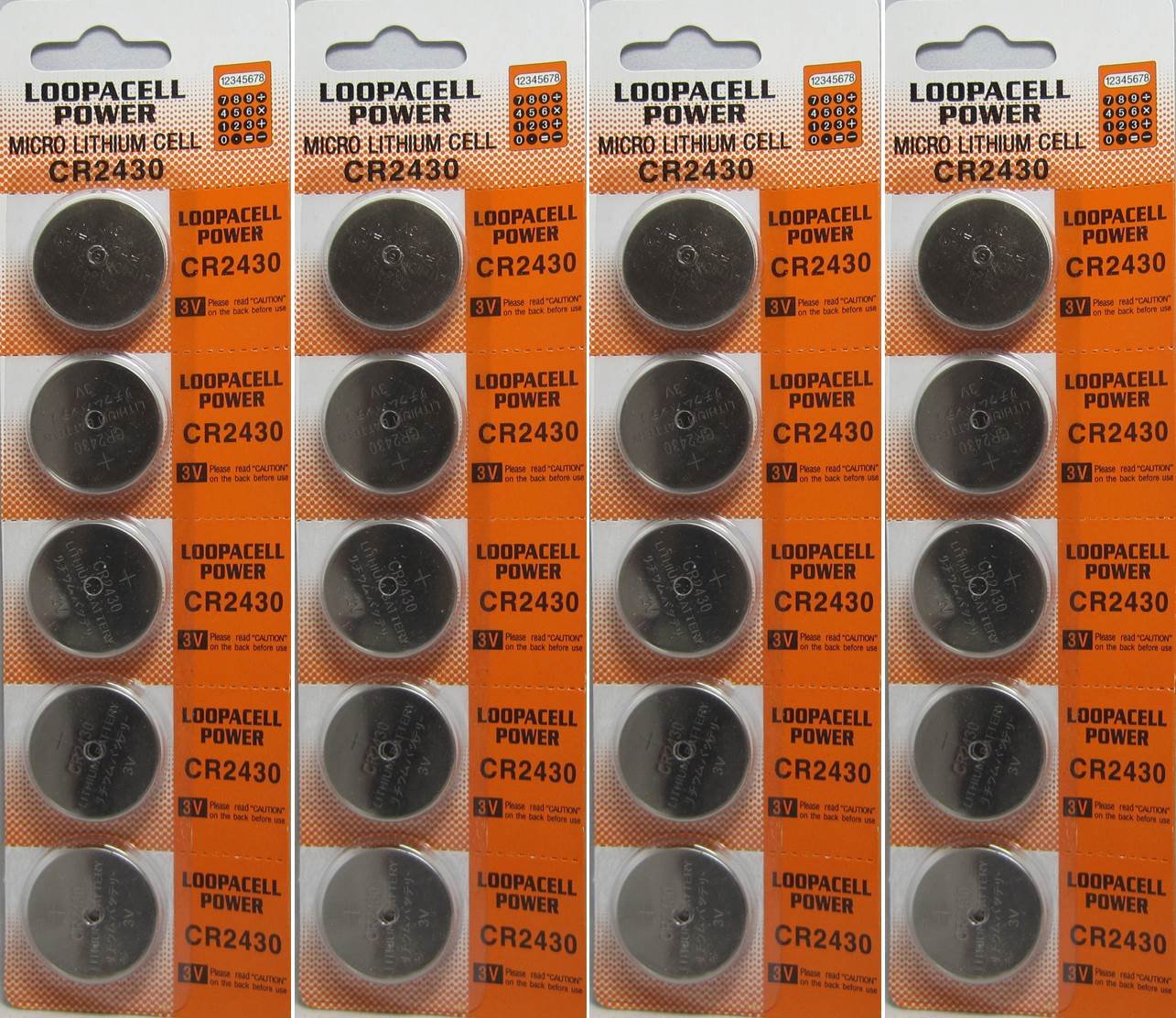 LOOPACELL 20 x CR2430 ECR2430 CR 2430 DL2430 3v Batteries