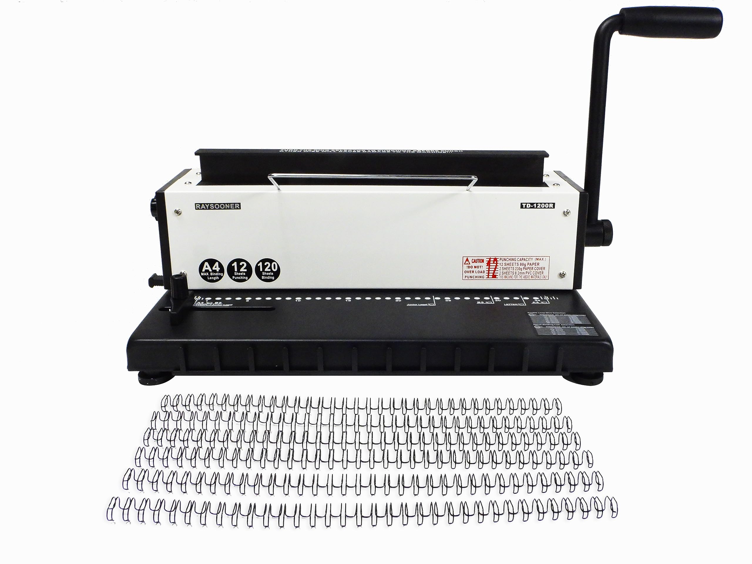 Amazon.co.jp: RAYSOONER TD-1200R 製本機 34穴 丸穴 パンチングと製本 