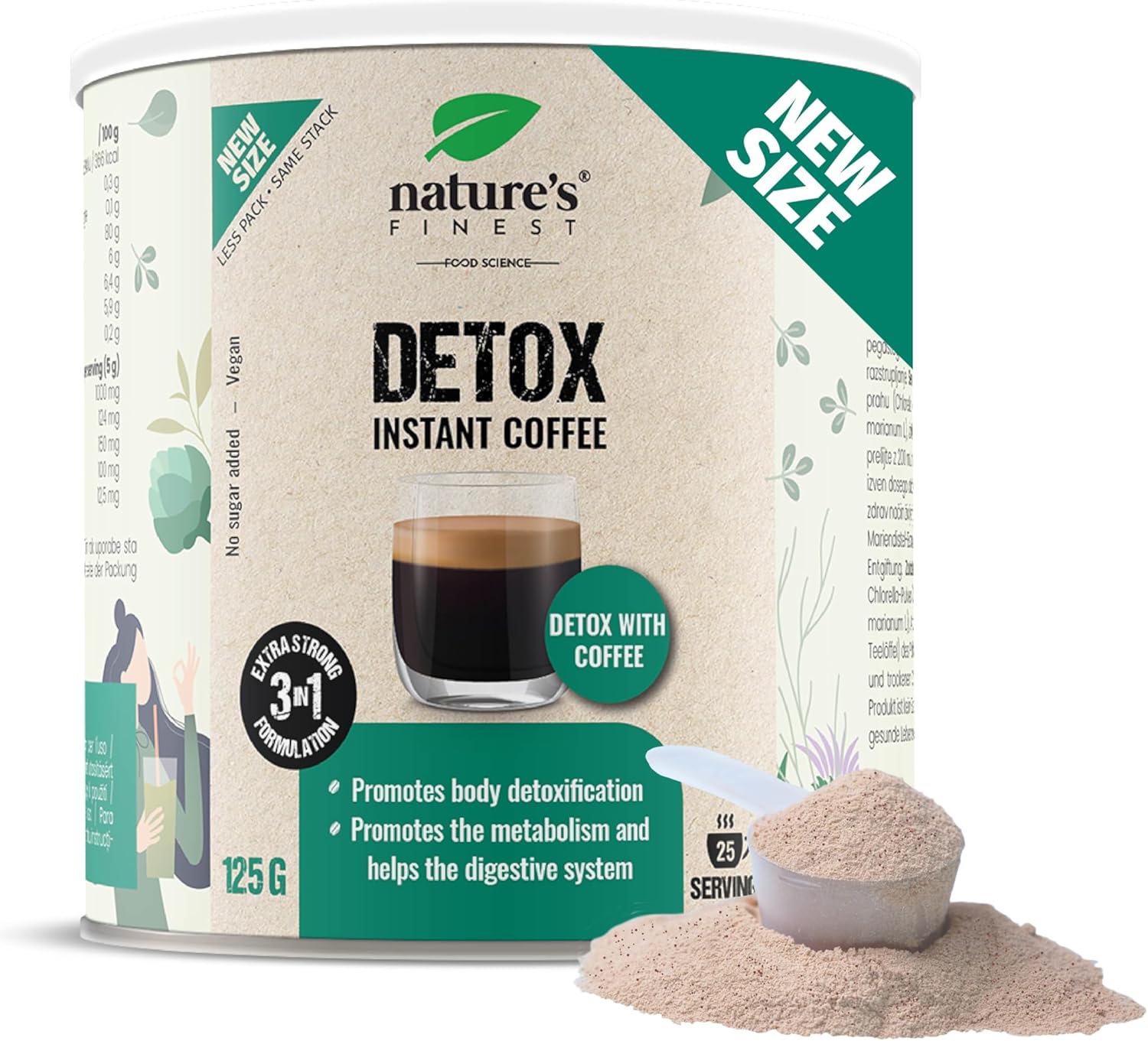 Nature’s Finest by Nutrisslim Detox Coffee – Chlorella, Milk Thistle and Artichoke Extract for Body Purification – Bio Keto Coffee
