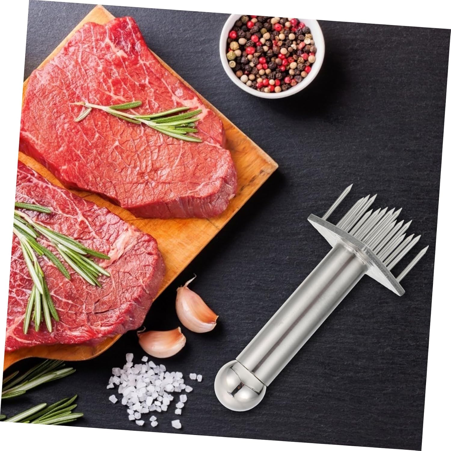 Stainless Steel Meat Tenderizer Needle Tool Small for Quick Cooking Chicken Steak and Pork Enhances Flavor and Texture Kitchen Gadget