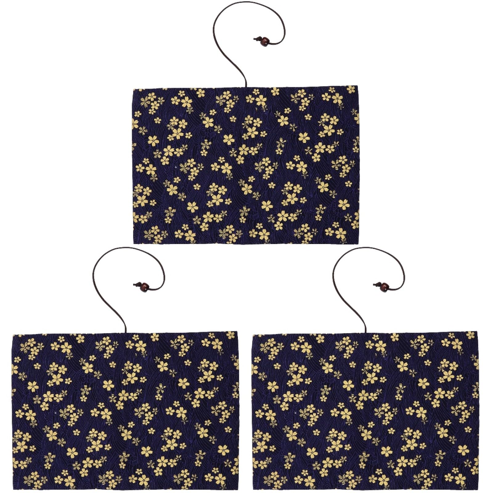 DOITOOL 3 Pezzi Copertina per Libro con Ciliegio Protezione Resistente Pieghe e Umidità Custodia Manuale Decorativa per Quaderni e per Scuola e Ufficio