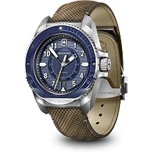 Journey 1884 Automatic Watch with Pouch - Premium Swiss Watch for Men - Stainless Steel Wristwatch - Great Gift for Birthday, Holiday &amp; More - Blue Dial, Wood Strap