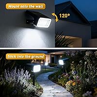 Vista 5 de Solar Spot Lights Outdoor Waterproof IP65, [8 Pack/100 LED/4 Modes] 2-in-1 Solar Landscape Spotlights, Auto On/Off High Lumens Spot Lights for Yard