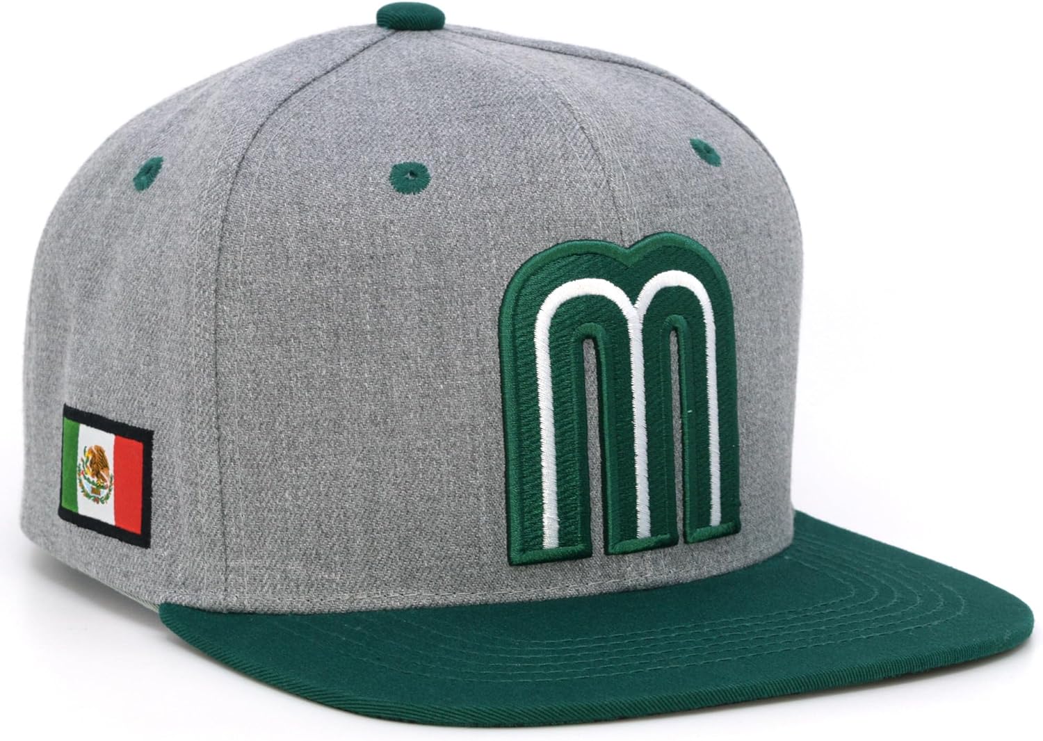 Mexico Snap Back Hat Flag 3D M Flat Bill Mexico Baseball Cotton Cap M New