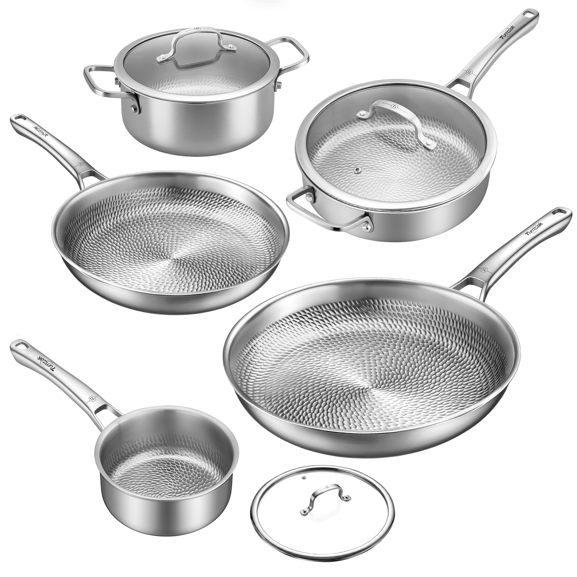 Photo 1 of ***ONLY ONE PAN***Tumzak Titanium Pans for Cooking, 10 Inch Plateful Titanium Pan with Lid, Non-Stick Frying Pans, PFAS/PFOA/PTFE-Free, Dishwasher & Oven Safe, Compatible with Gas & Induction Cooktops