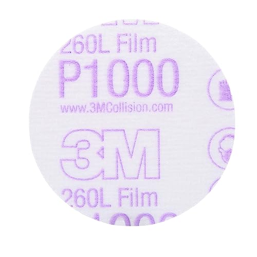 Miniatura 2 de 3M 17 Hookit - Disco de película para acabado, antipolvo, 6 pulgadas, P8., P1000, 3, Dorado