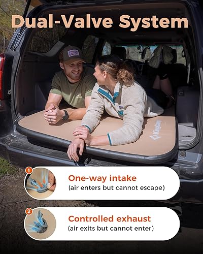 Miniatura 9 de Kingcamp FLEXIREST 5.0 - Colchoneta de dormir para camping, inflable sin PVC, colchón de camping compacto de alto soporte con saco de bomba para