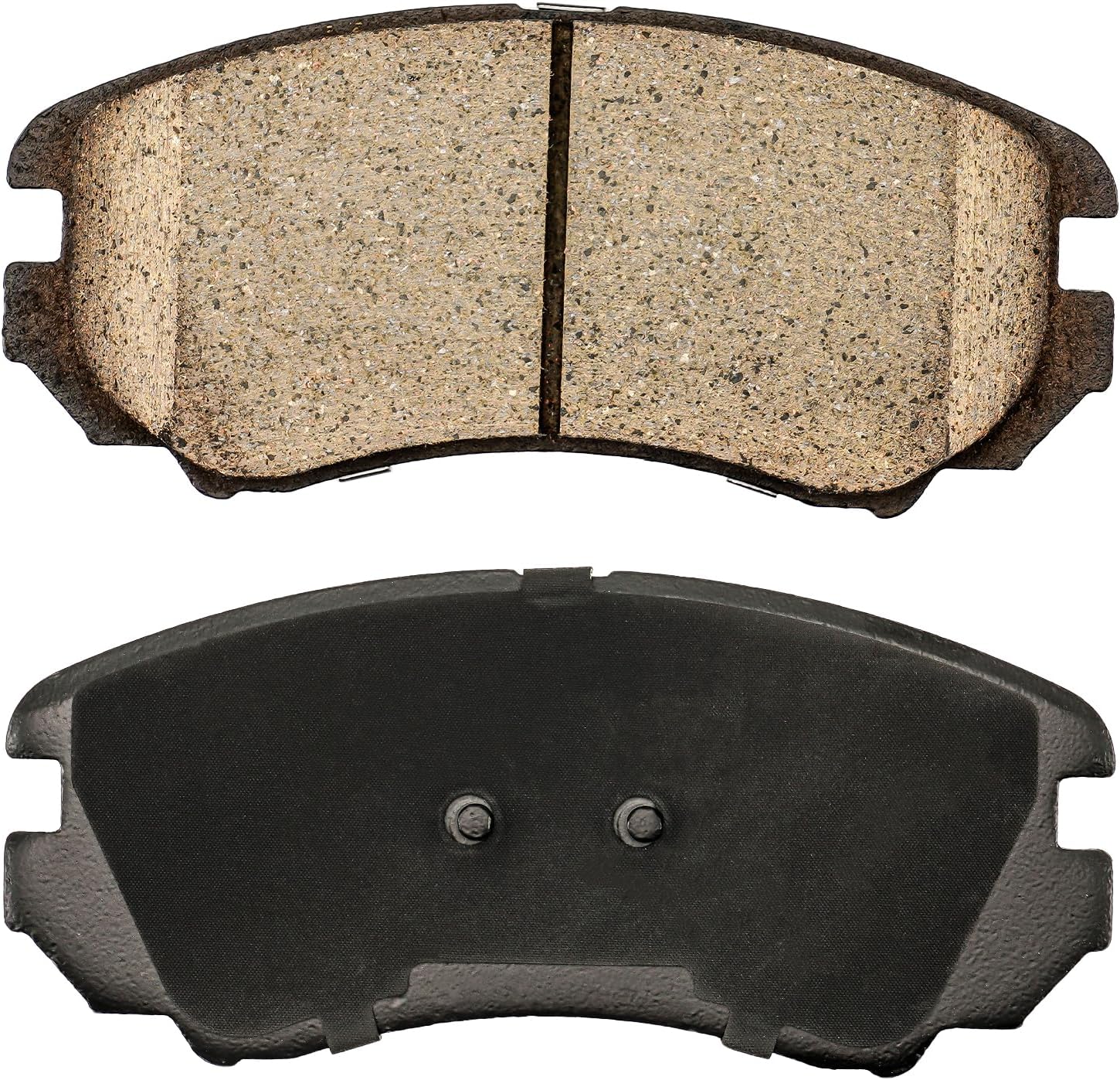 KAX Front Brake Pads Kit for Kia, Hyundai, Saab - Soul, Elantra, Sonata, Tucson, Sportage, Optima, Tiburon, 9-5, D924 Ceramic Disc Brake Pads Set, 4pcs