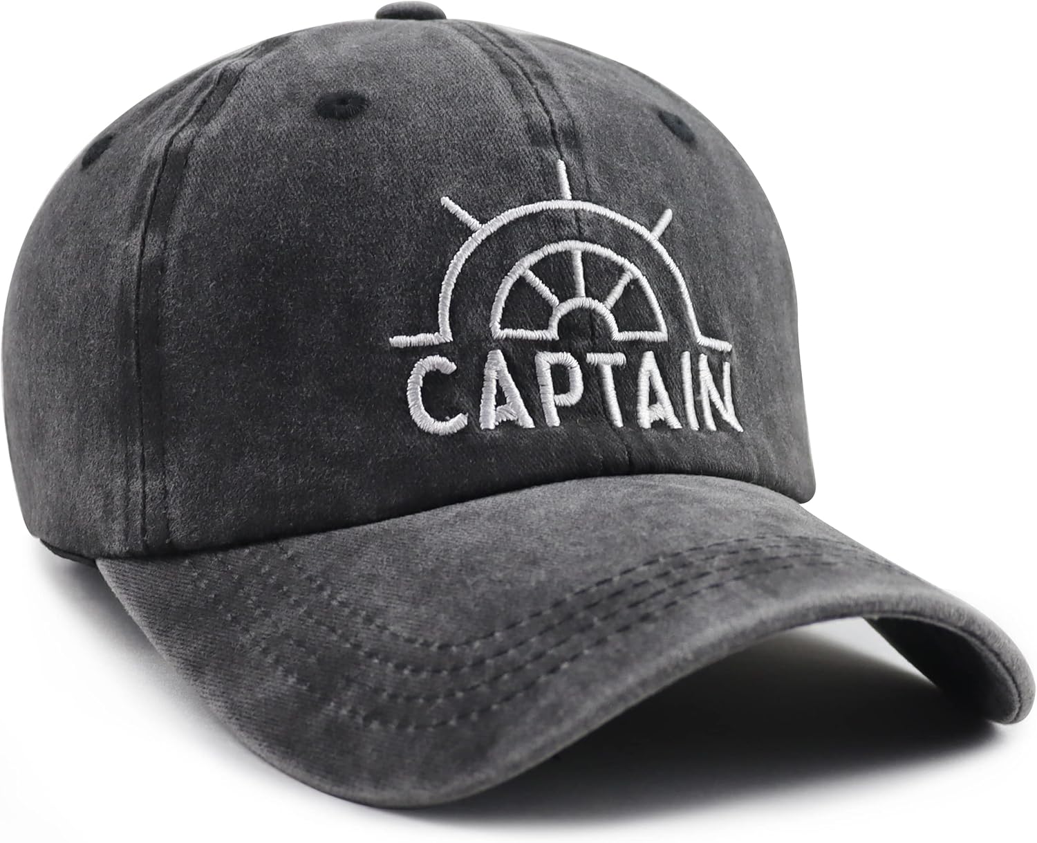 Captain Hat for Women Men, Funny Adjustable Cotton Embroidered Nautical Sailing Baseball Cap - Image 4