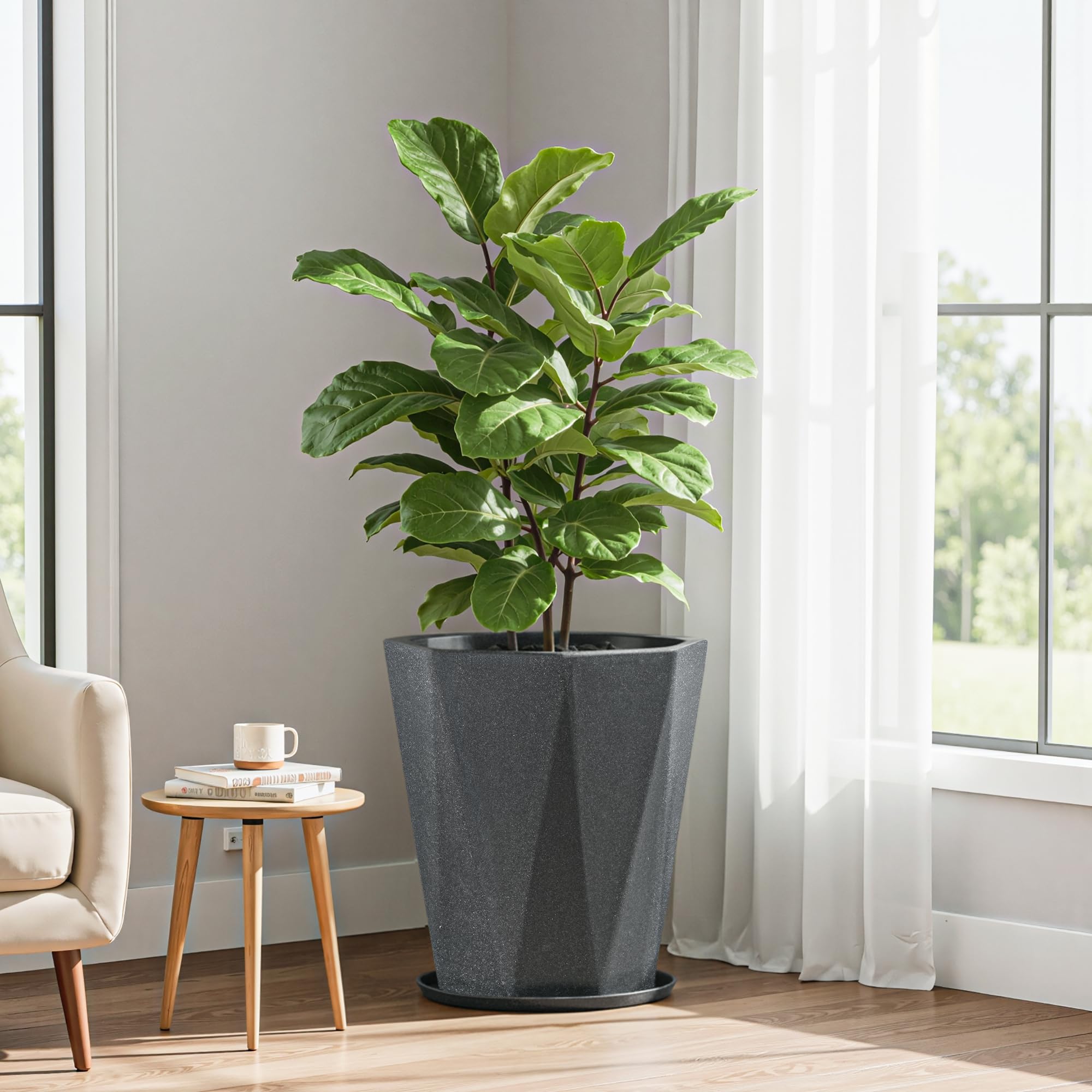 Kuber Industries 18 Inch Flower Pot - Balcony Garden Planter -2
