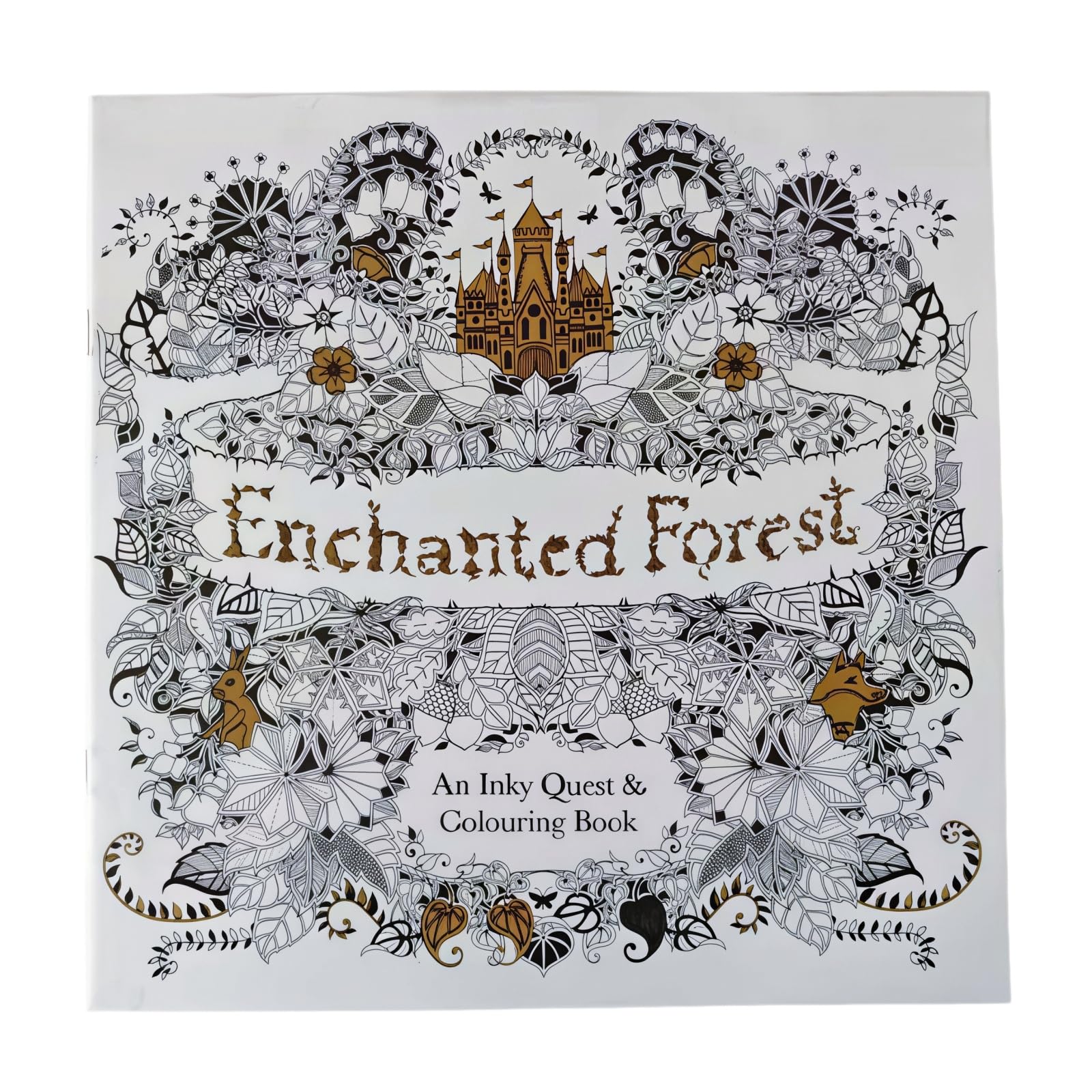 LEBKFT Adult Colouring Books, 48 Page Flowers Trees House and Animals Mindfulness Colouring Book for Stress Relief with Thick Paper Double-Sided Pages for Women and Men (Enchanted Forest)