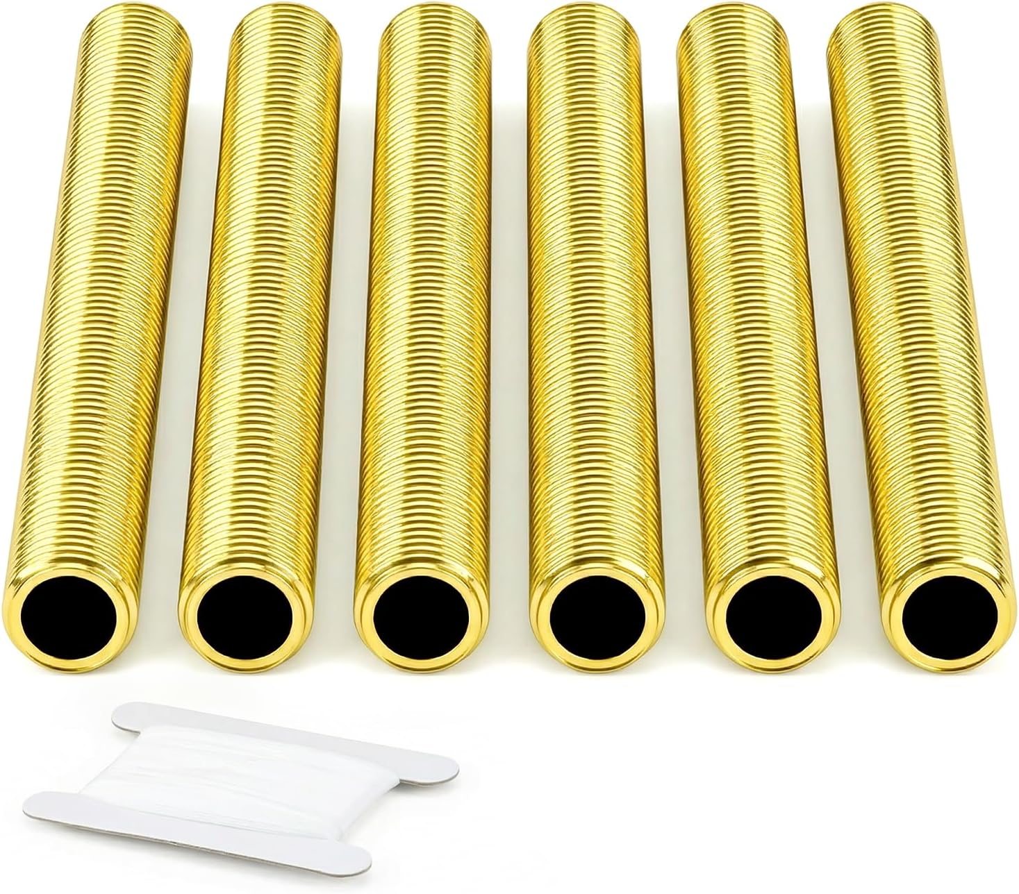 TAILONZ PNEUMATIC 6 шт. різьбові латунні трубки з зовнішньою різьбою, латунна трубка M10 x 110 для арматури та електротехнічних за