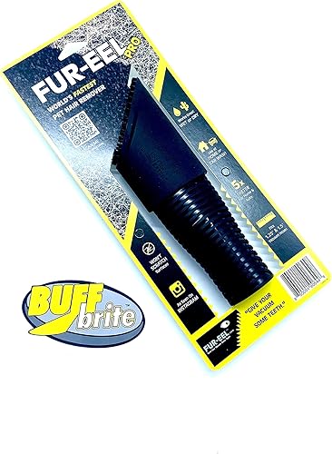 Miniatura 6 de Buff Brite Herramienta de aseo para mascotas Fur-EEL FANG PRO removedor de pelo para gatos y perros, color negro