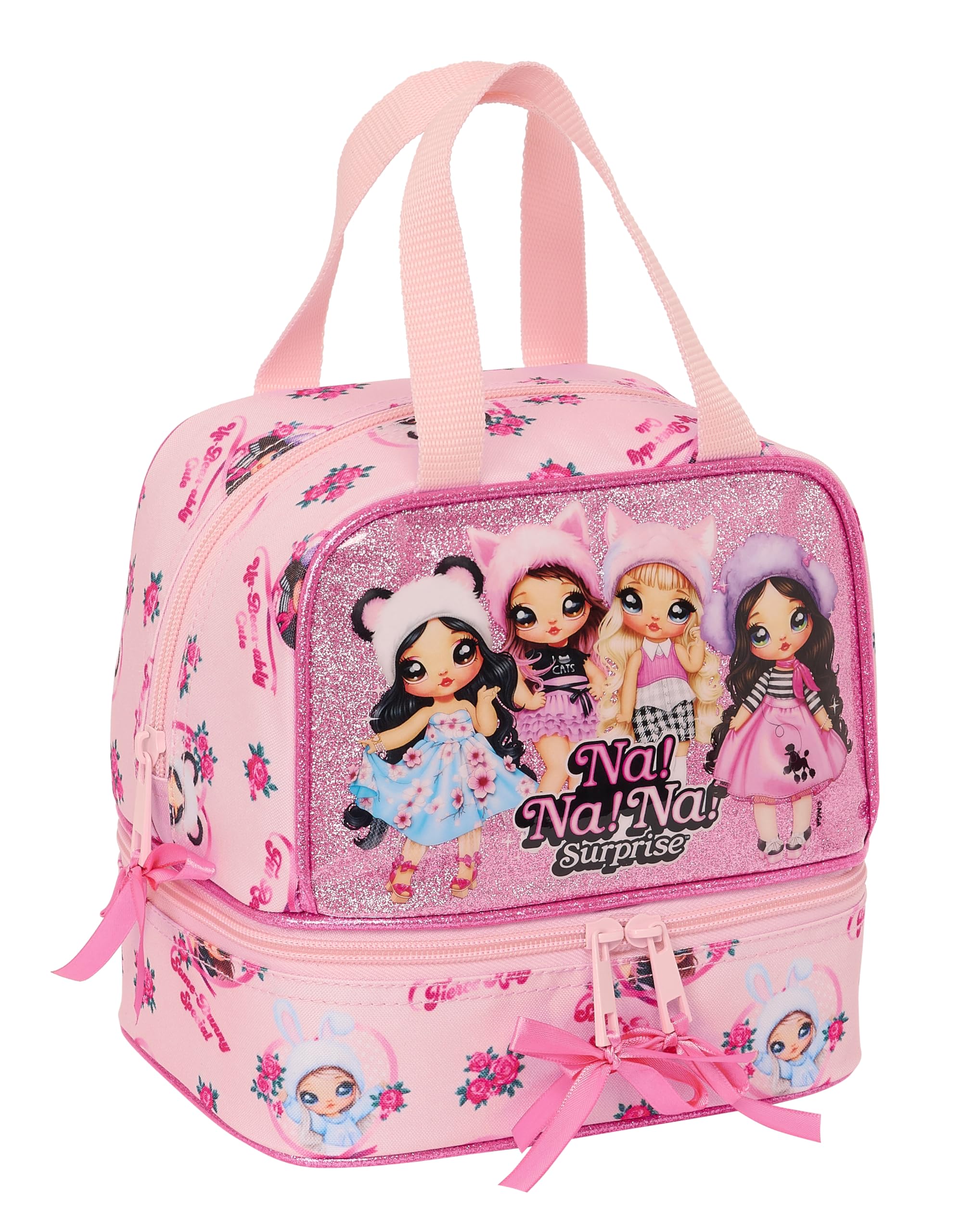Safta NANANA Fabulous – Lunch Box, Pencil Case, Quality and Maximum Resistance, Meal Holder, Recreation, Snack and Breakfast, 20 x 15 x 20 cm, Pink, Pink, Estándar, Casual