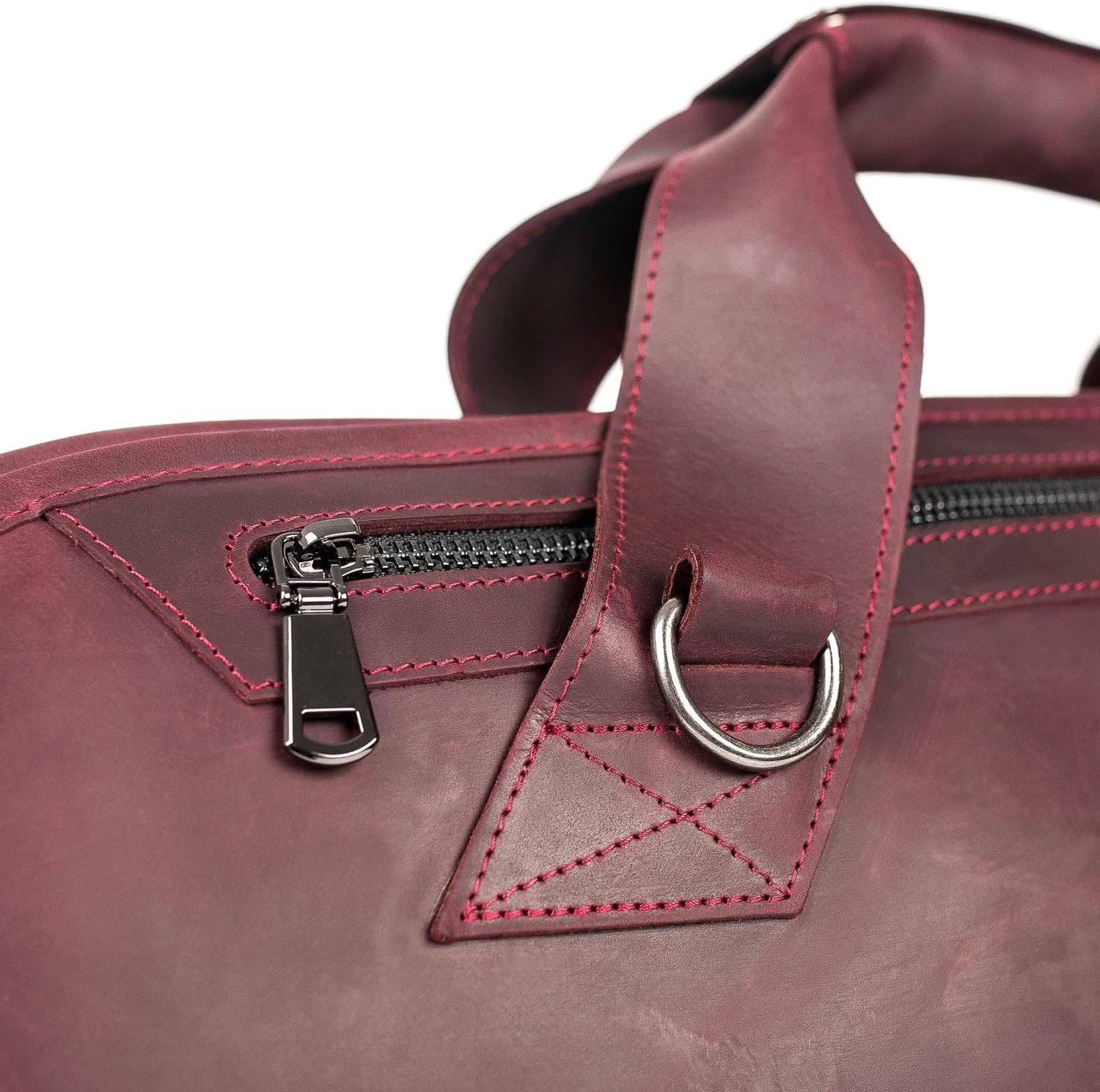 Leather Trumpet Gig Bag. Padded, Lightweight & Water-Resistant, w. Shoulder Strap & Handle. Durable Protection w. Accessory Pocket. Instrument Case Storage & Travel (Trumpet, marsala)