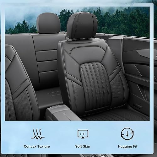 Miniatura 7 de 2 fundas ZC para asiento delantero de automóvil, impermeables, de piel de napa delantera, protectores universales para asientos delanteros de