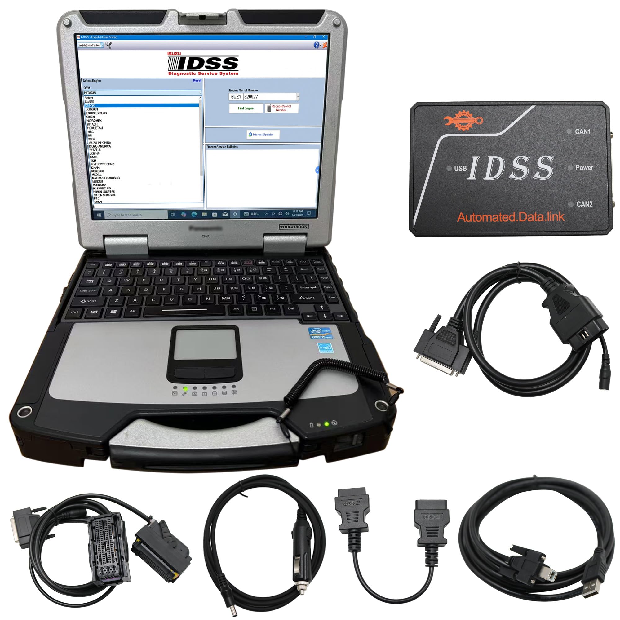 for Isuzu Diesel Engine Diagnostic Tool Truck/Excavator Scanner E-IDSS/G-IDSS (with Laptop) (Tool with E-IDSS Laptop CF31)