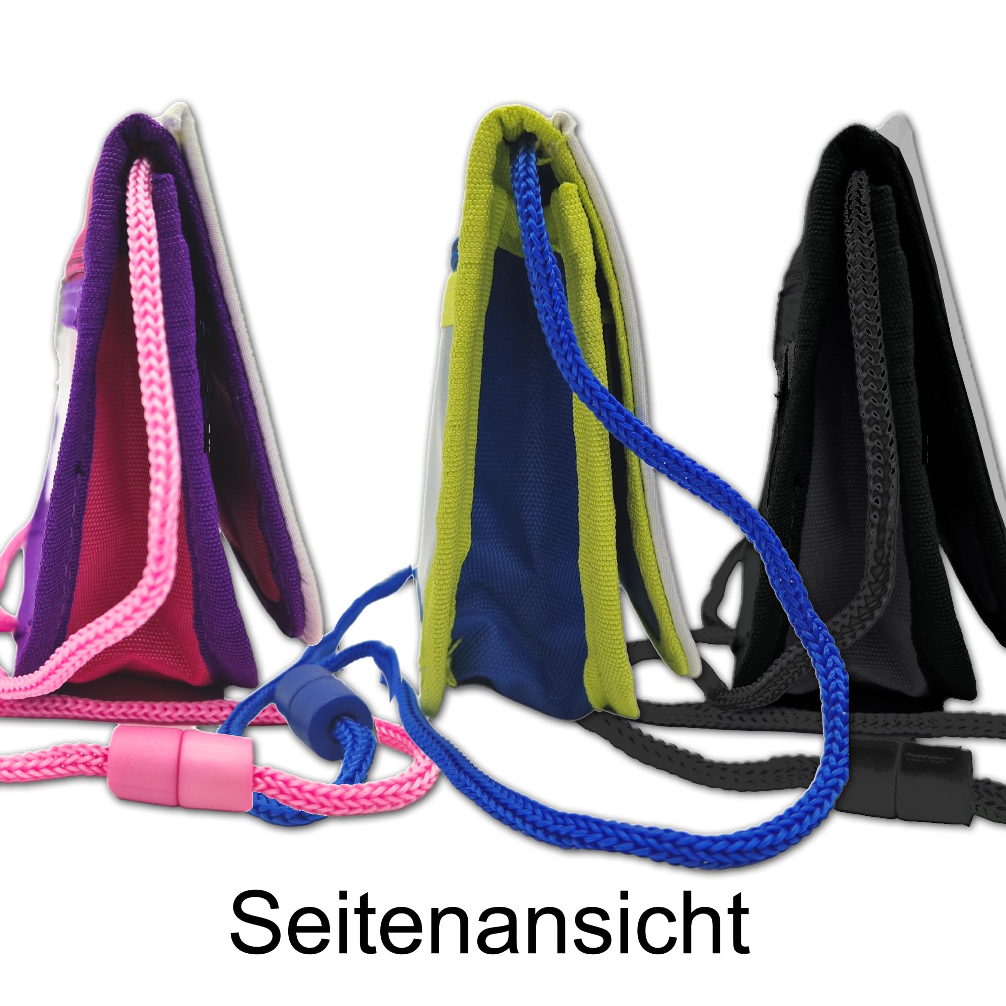 Kinder Brustbeutel Schildkröte mit Name und Schriftartwahl | Klettverschluss, Schnur zum Umhängen, Klarsichtfach, Personalisiert
