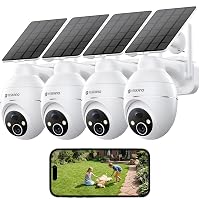 YESKANO 2K Telecamera Wi-Fi Esterno Senza Fili Con Pannello Solare