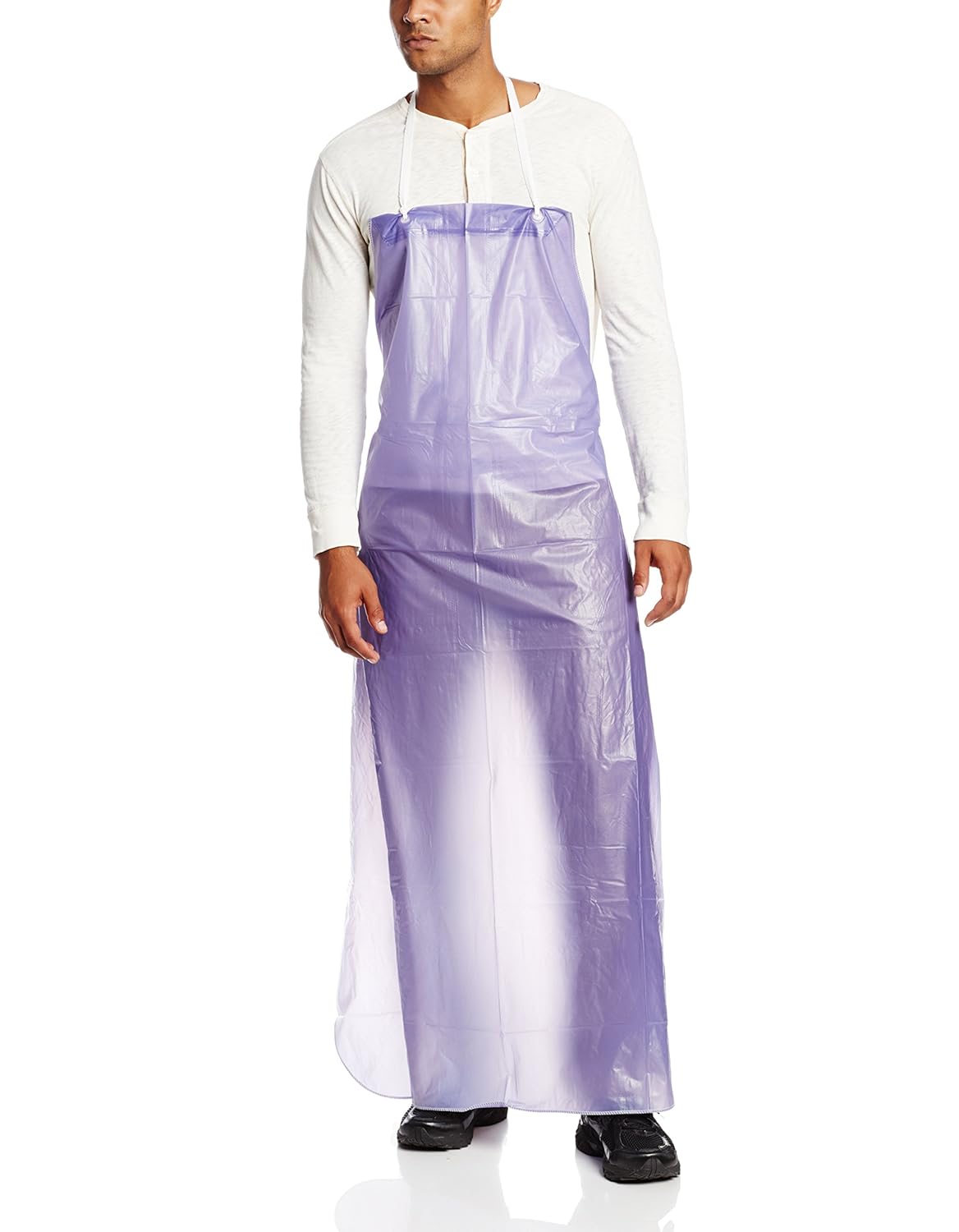 Ansell CPP 56-007 AC Series Heavy Duty Vinyl PVC Aprons with 3 Piece Ties, Sewn Edge, Rough Textured, 33" x 54", Blue (Pack of 12)