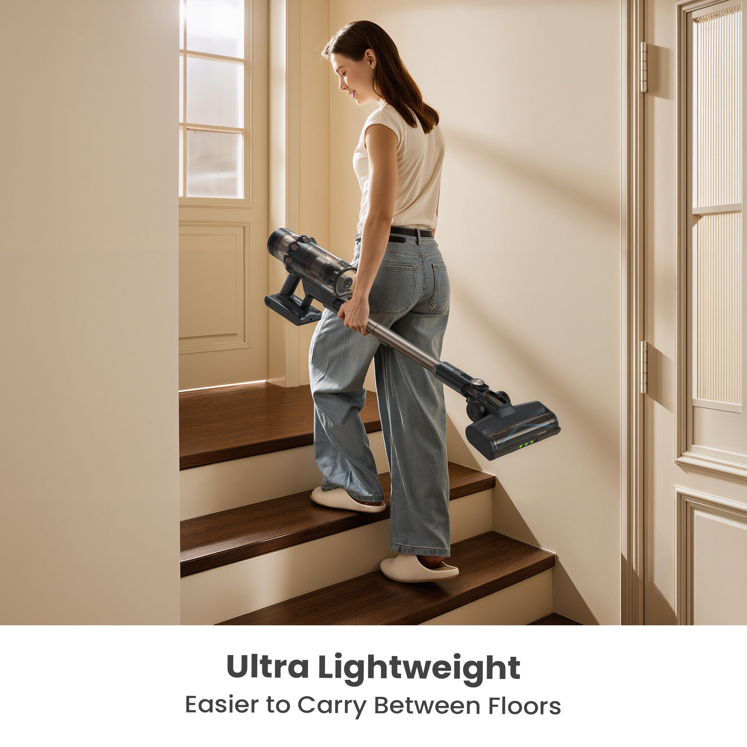 Yaber HP20 Cordless Vacuum - Powerful Pet Hair Cleaning -6
