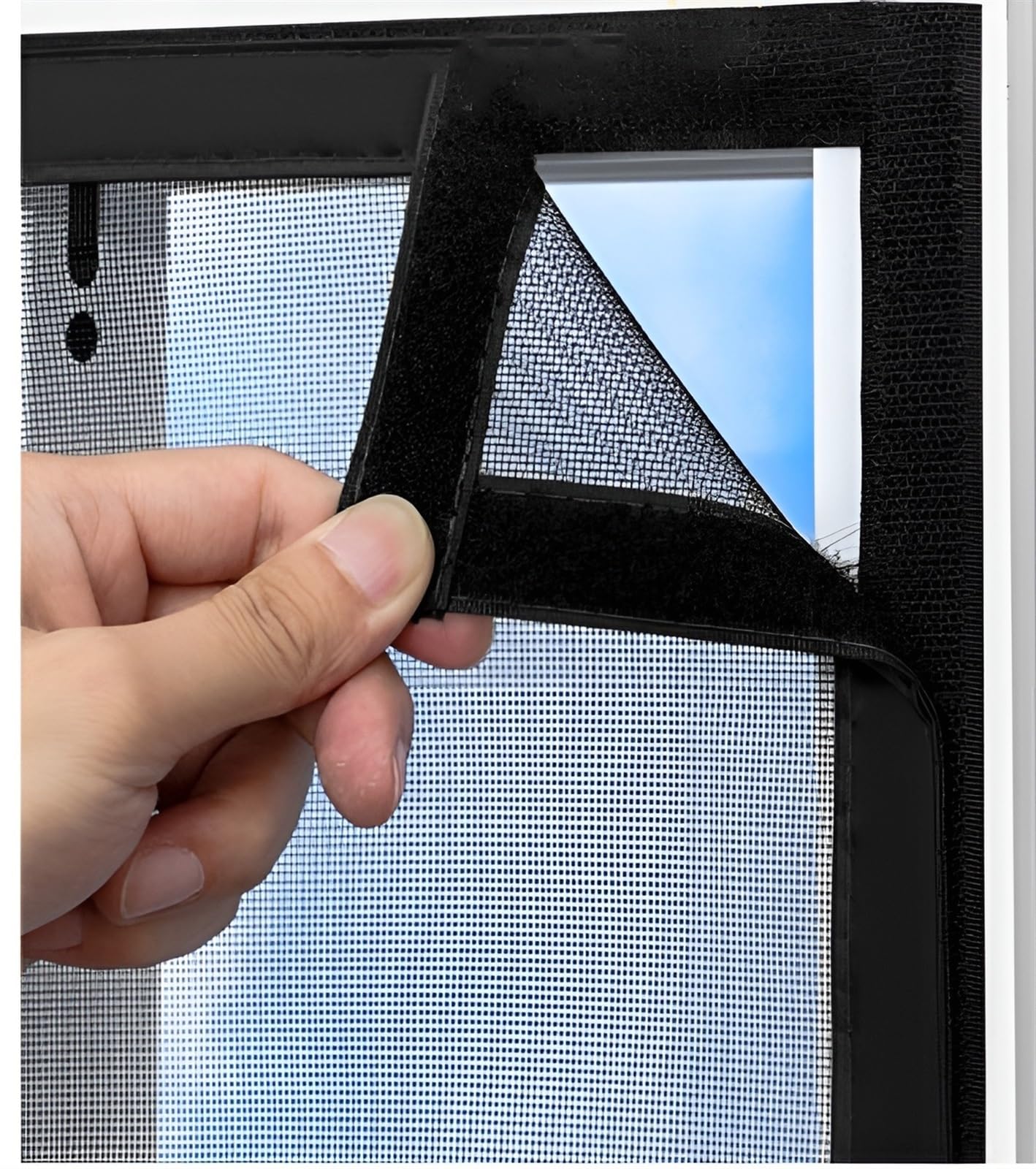 Katzennetz Fenster für Balkon Ohne Bohren Edelstahl, Katzensichere Fliegengitter mit Klettband Selbstklebend, Katzensichere Fliegengitter Fliegennetz Fenster Transparent Langlebig Robust(120x140cm)