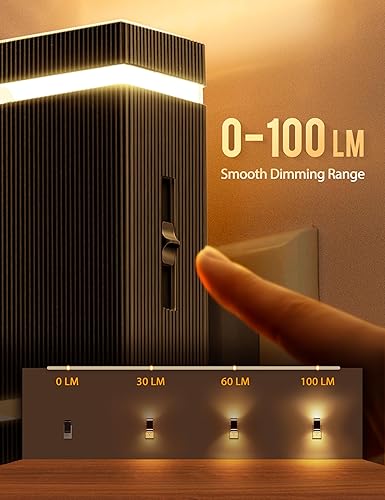 Miniatura 9 de DORESshop Luz nocturna roja, encendidoapagado automático, brillo ajustable de 0-100 lúmenes, enchufe regulable en la pared con sensor de luz