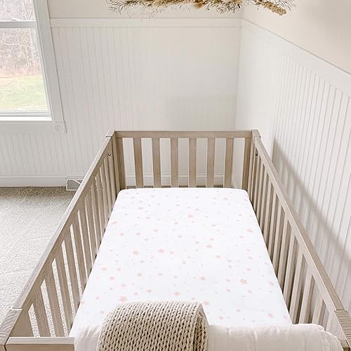 Miniatura 7 de Newton Baby Sábanas bajeras para cuna mini (2 unidades)  Algodón de muselina orgánico, transpirable y suave, sábanas de bebé lavables a máquina, se