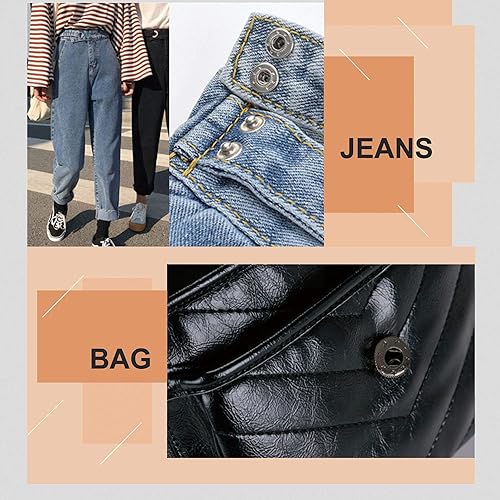 Miniatura 6 de Kit de 12 cierres de cuero resistente, 0.591 in, botones a presión de metal, con 4 herramientas de instalación, remaches de cuero y broches para