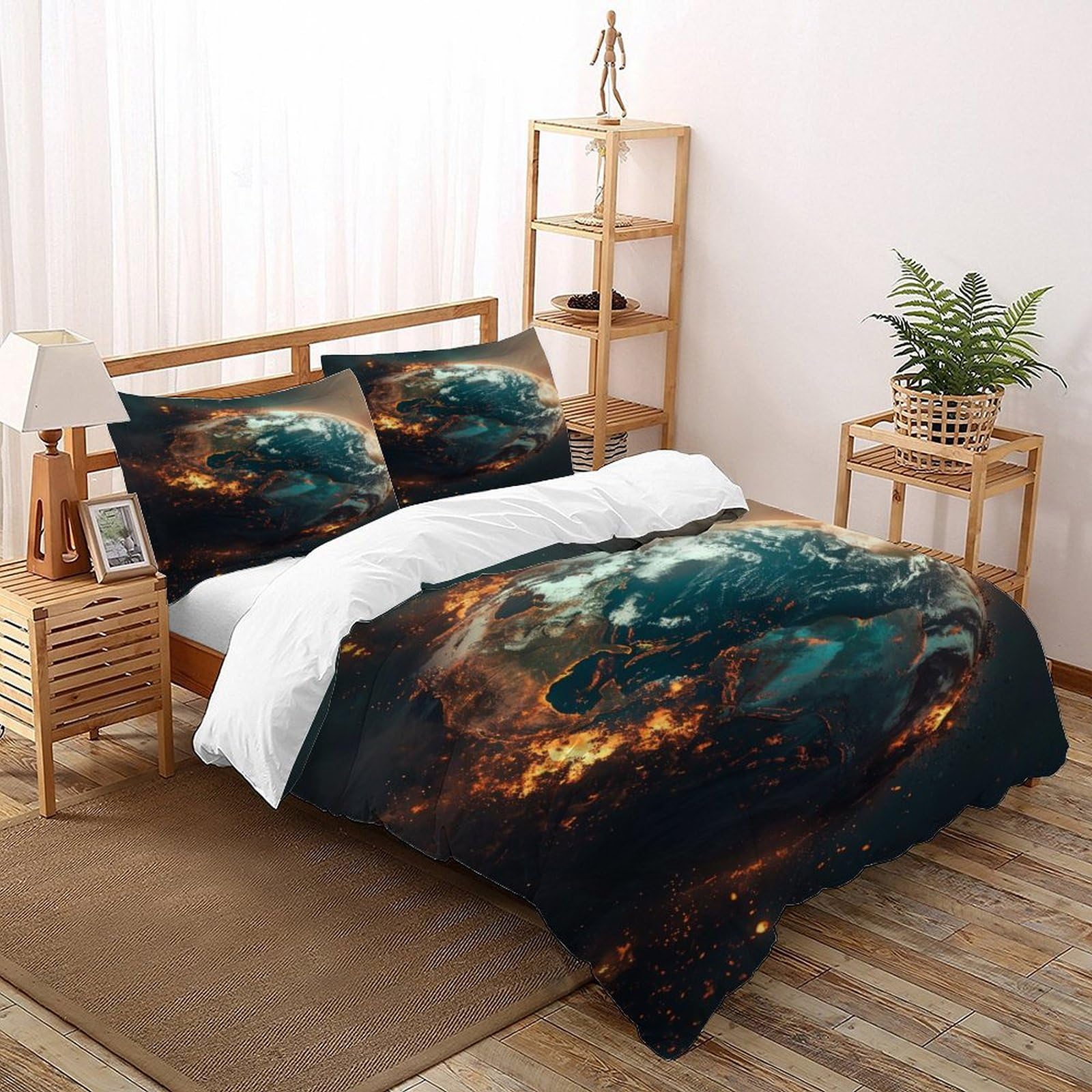 Housses de couettes douceur absolue parure lit double thème animal 200x200