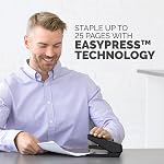 Fellowes LX850 EasyPress Office Stapler, Effortless One-Touch Stapler for Classroom, Home and Office, Holds Full Strip of Staples, 25 Sheet Capacity, Black