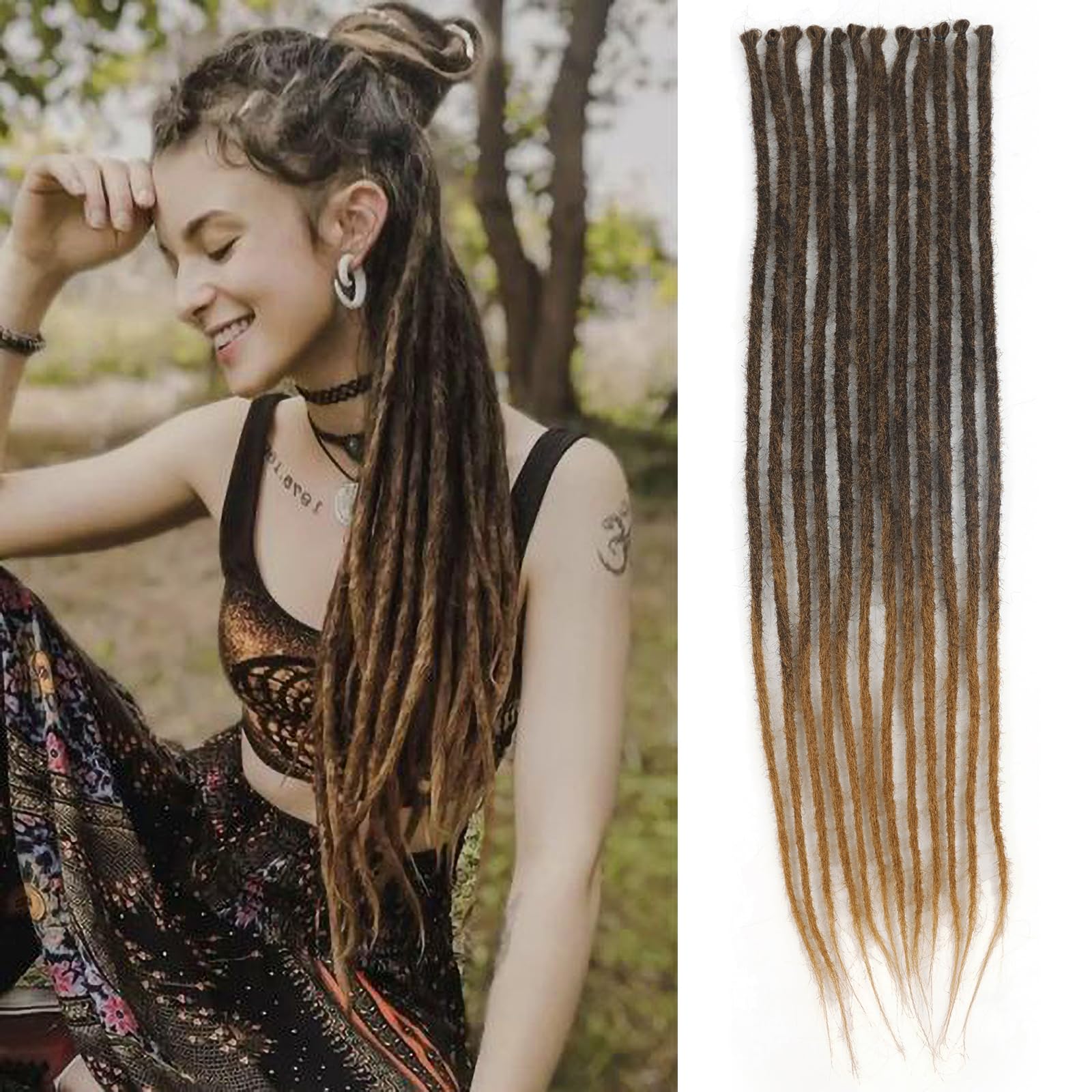 Snapklik.com : Dreadlock Extensions T27 Dreads Extensions 24Inch ...