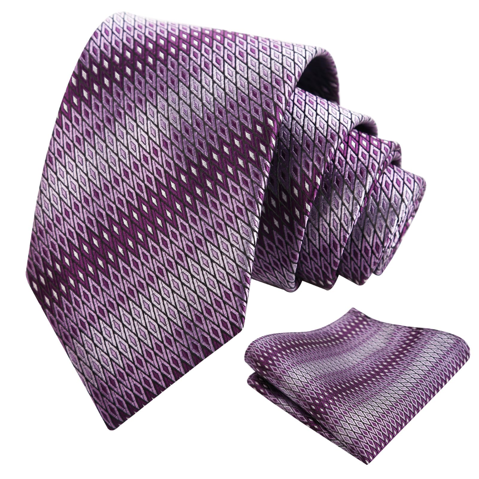Alizeal Mens 3.15'' Gradient Novelty Tie Set with Pocket Square