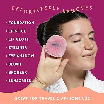 Cleanlogic Exfoliating Dual-Texture Facial Pads - Makeup Remover - 9 Count