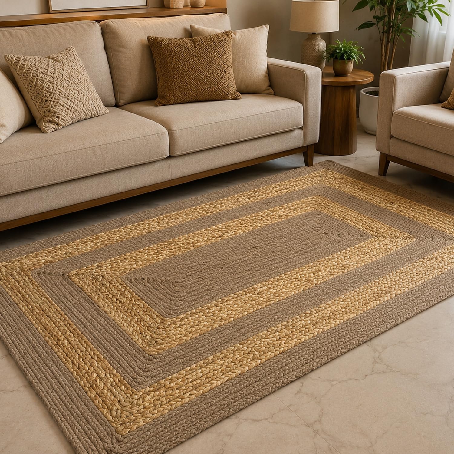 Handwoven Jute Carpet 3x8 Ft Strip Border – Natural Boho Area Rug for Living Room | Eco-Friendly, Durable Floor Mat for Bedroom, Dining & Home Décor — Amazon image 23