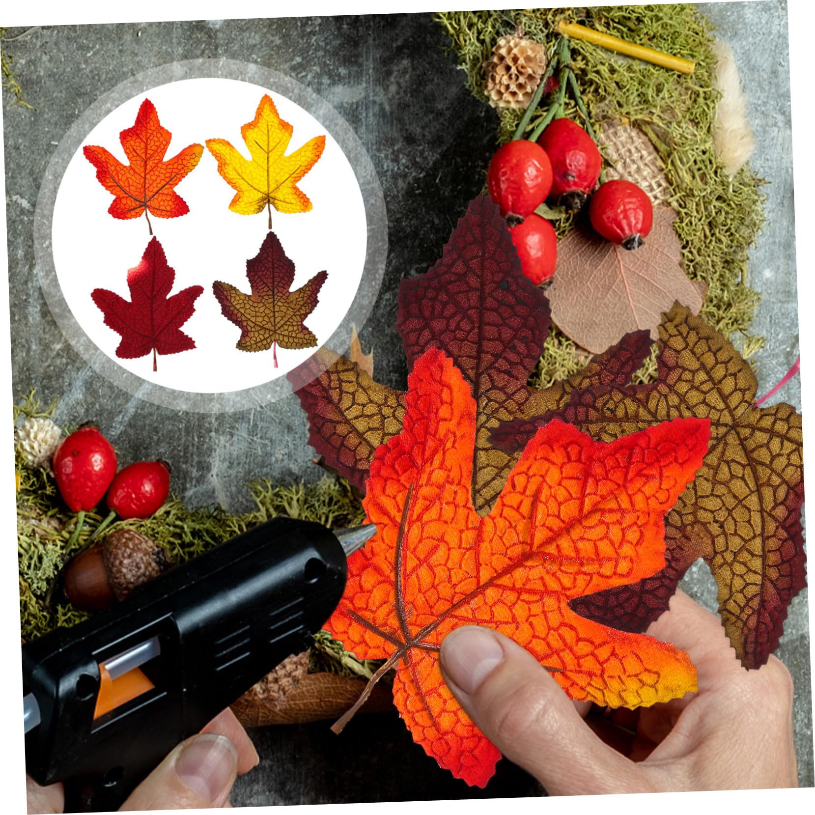 PRETYZOOM 160 STK Simuliertes Ahornblatt Künstliche Herbstblätter Hausdekorationen Für Zu Hause Hochzeitsfeier Ahornblätter Herbstdeko Künstliches Blatt Gefälschte Gartenblätter Seidenblume
