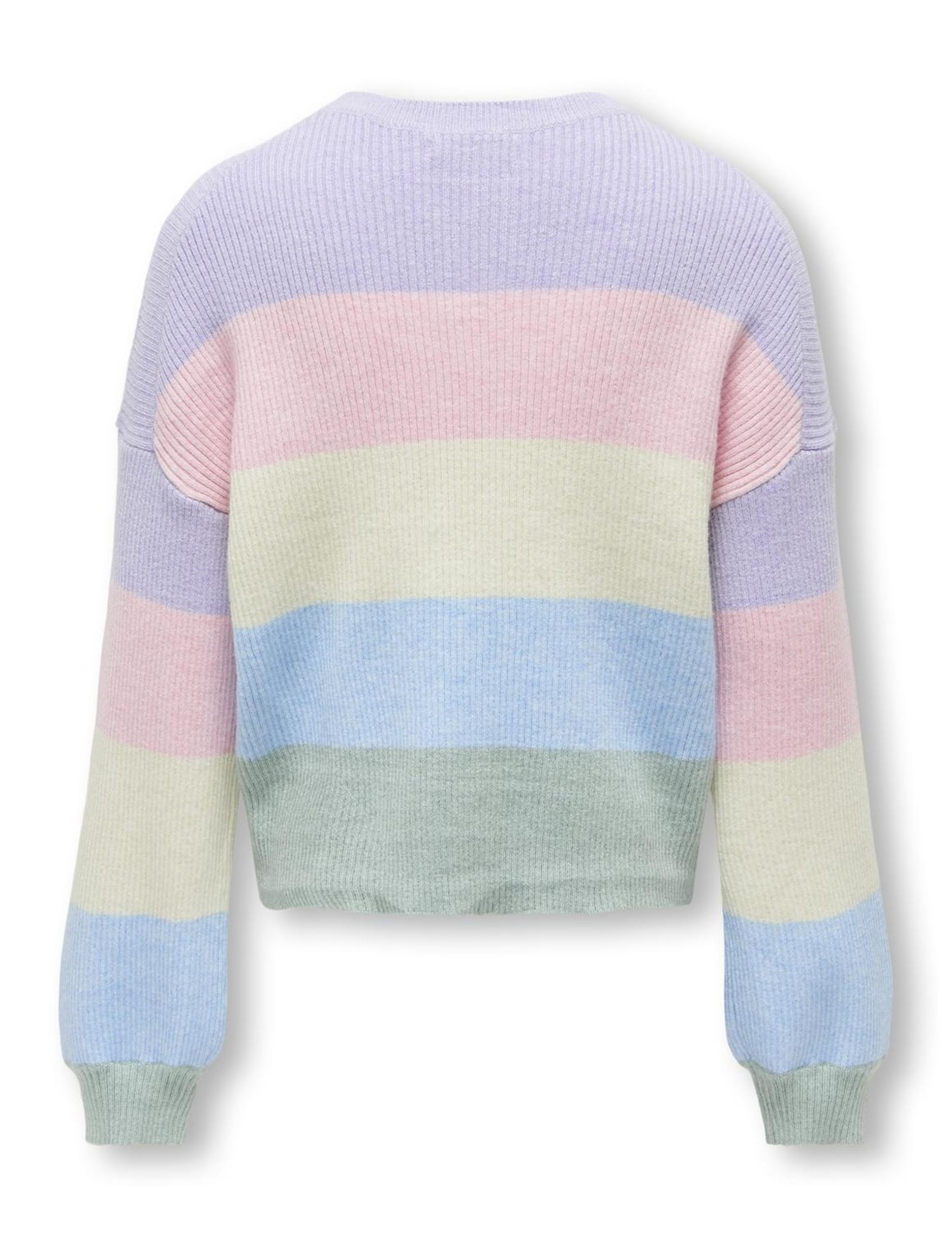 ONLY Mädchen Kogsandy L/S Stripe KNT Noos Pullover, Lavendula 2, 134-140 EU
