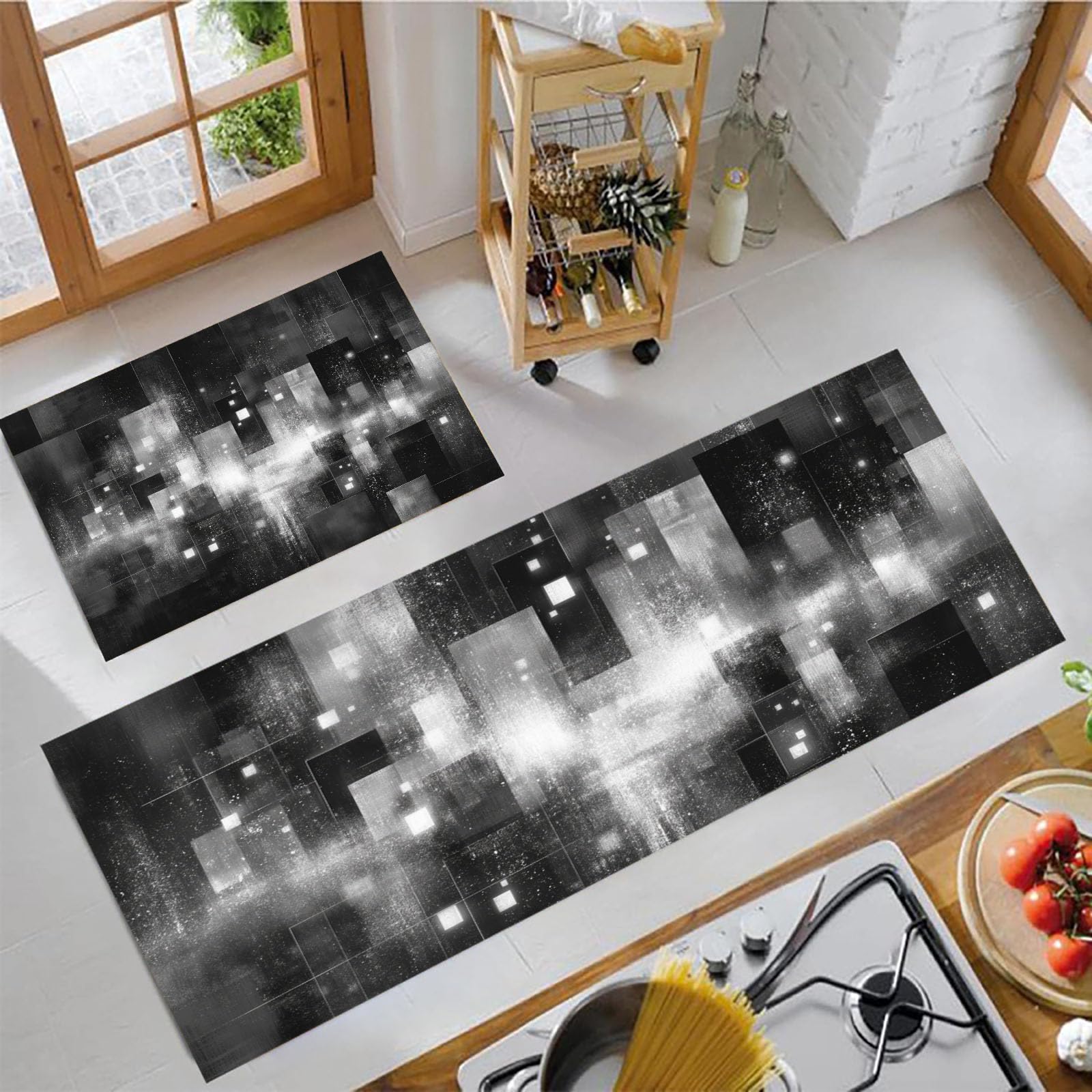 Alfombra de cocina para evitar manchas en el suelo lavable y absorbente