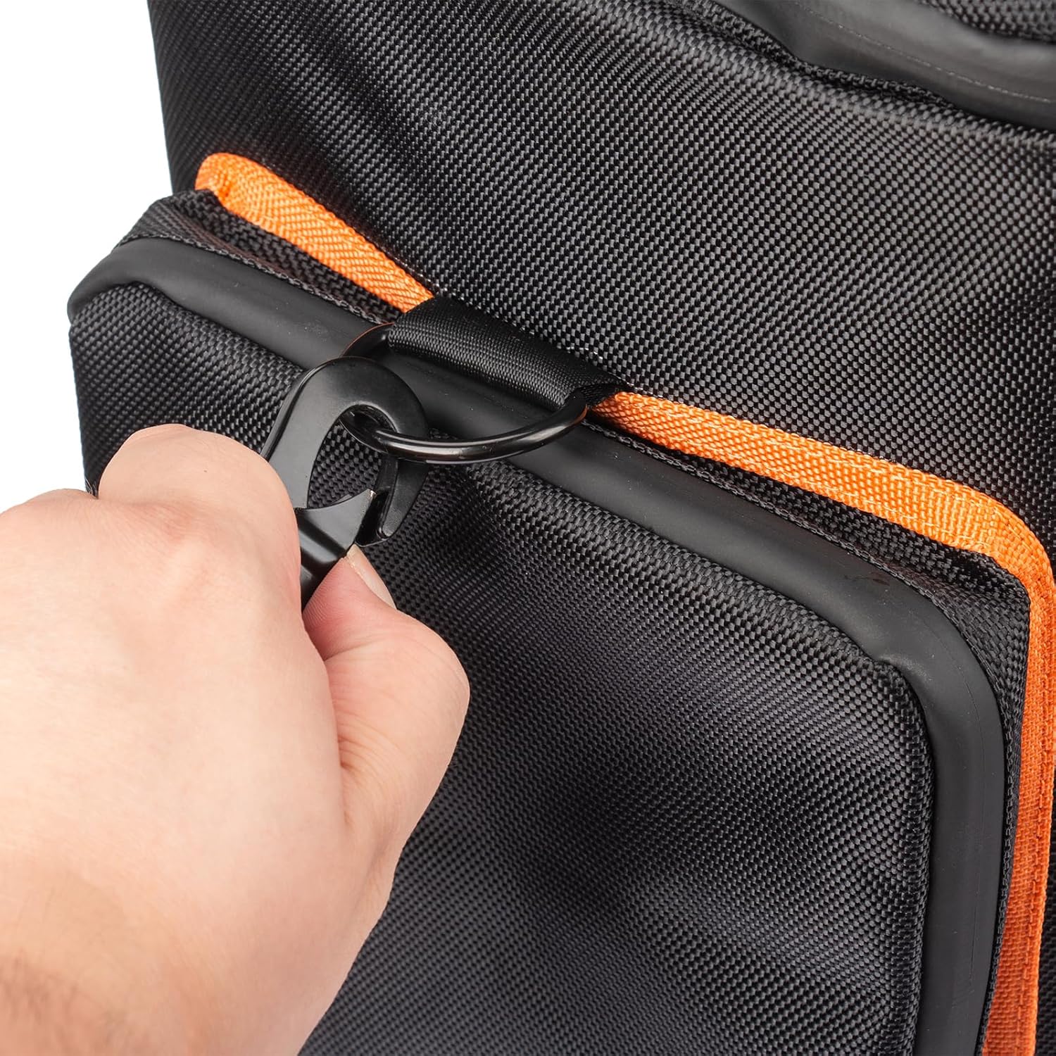 Shoulder Bag Travel Case for EON ONE Compact All-in-1 Personal PA System Portable Speaker w/Pockets for Microphone, Transmitter, Tablet, Power Cord, Spare Battery Accessories(Nylon Bag) - Image 7