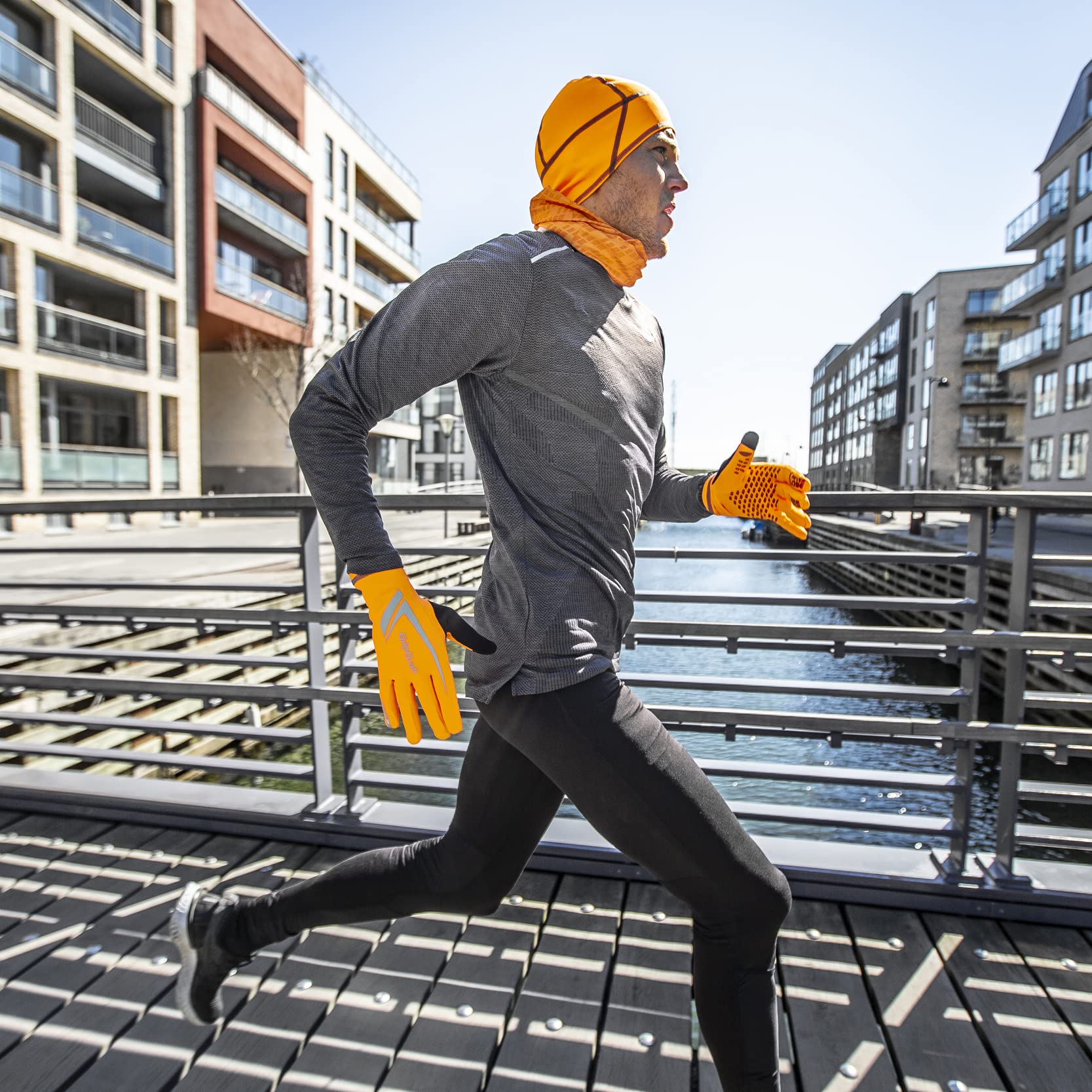 GripGrab Guantes de Running de Invierno Expert Winter Térmicos Touchscreen Alta Visibilidad Transpirables Hombre Mujer, Unisex Adulto