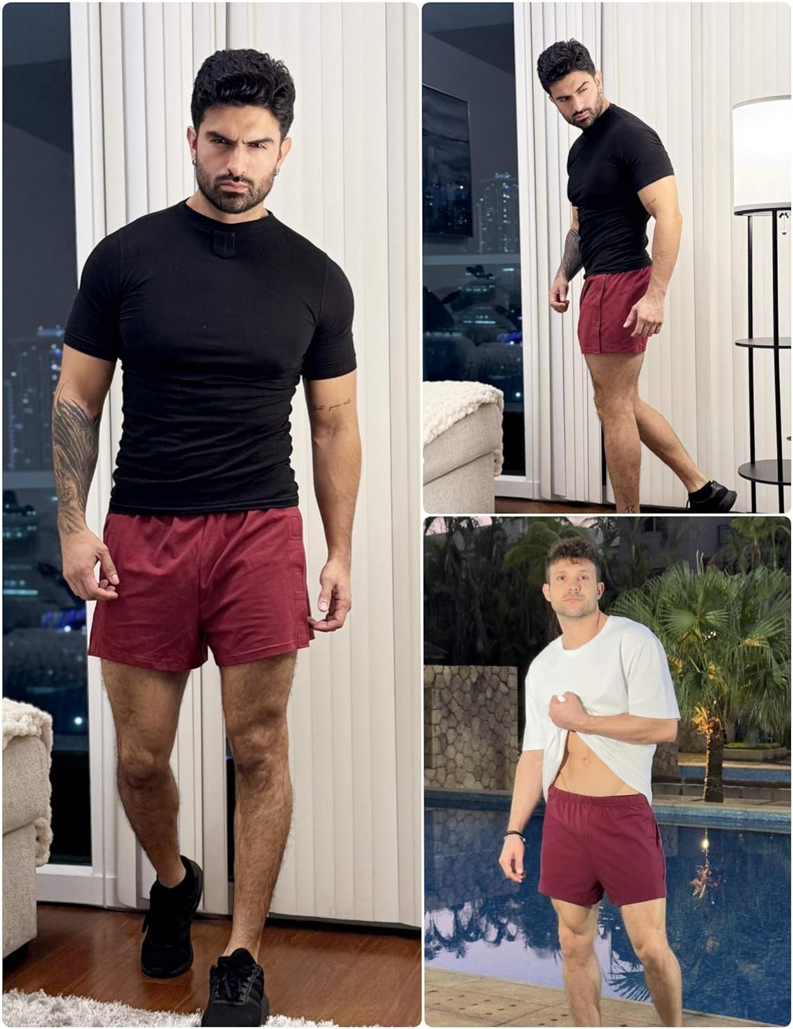 Deyeek Unisex Tear Away Shorts 3-inch Knee Hip Replacement Kit After Surgery Post Surgery Cotton Shorts Without Pocket - Image 7