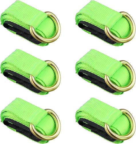 Miniatura 8 de JOIKIT Paquete de 4 Correas de Remolque Lasso de 2 Pulgadas x 8.2 Pies con Anillo en D Amarre Automático para Elevación de Ruedas, Grúa, Rollback,