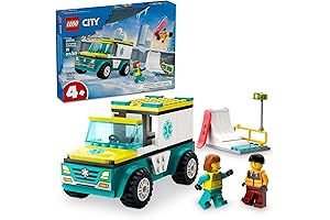 LEGO City Snowboarder and Emergency Ambulance Set for Imaginative Winter Play