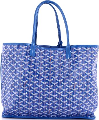 Pre-Loved Anjou Reversible Tote Coated Canvas PM, Blue