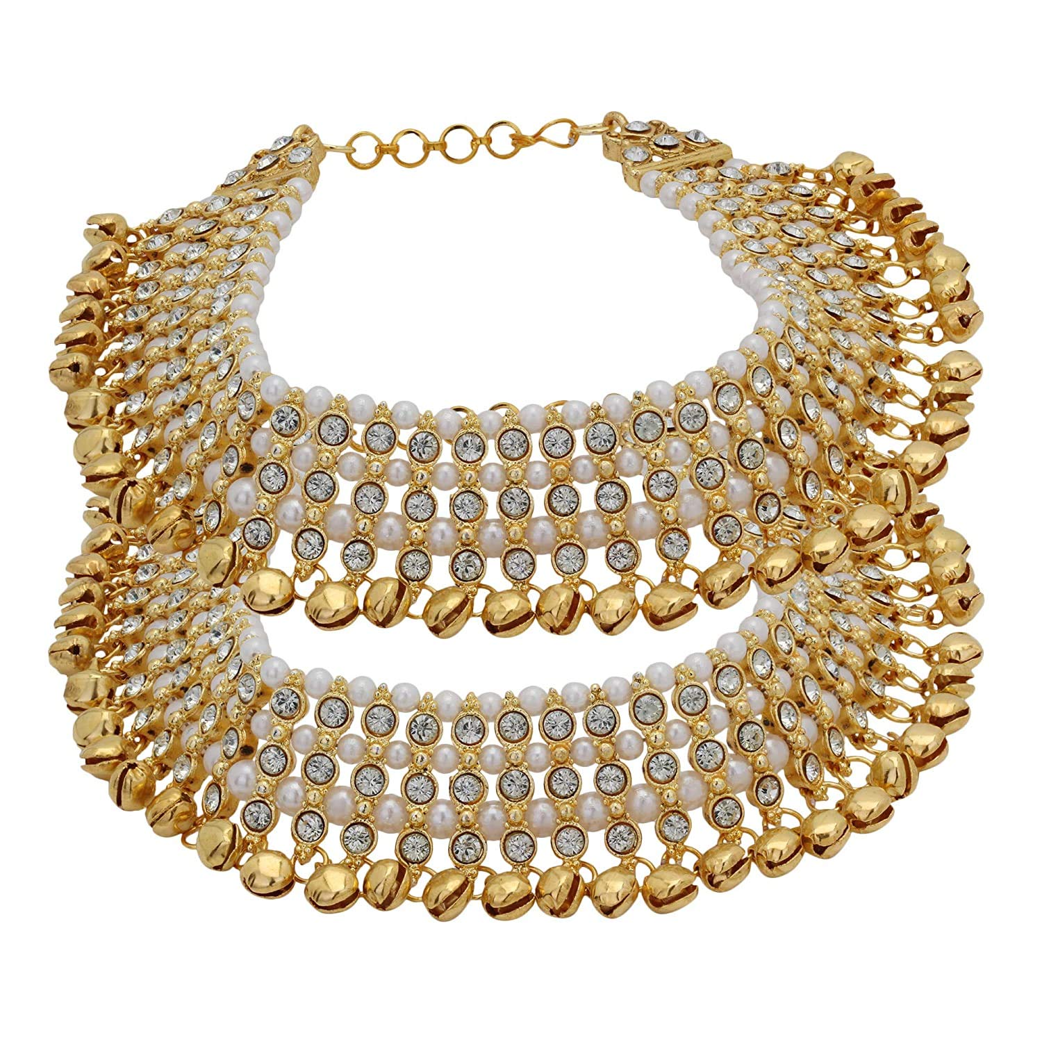 NARYA TRADITIONAL Charms Ghungroo Non-Precious Metal Gold Plated & Alloy Anklet for Women & Girls (Multi) .ANKEL #1 (B0CG6N1NQ9) Amazon Price History, Amazon Price Tracker