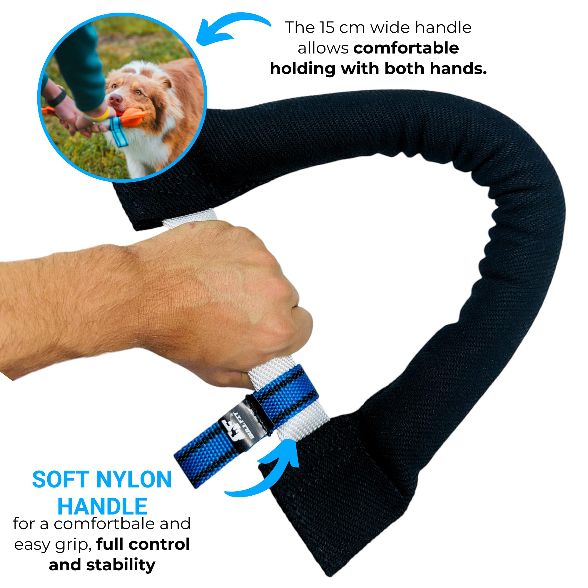 Bull Fit Horseshoe Teething Sausage for Dogs 30 cm, Very Robust Dog Toy for Training Tug of War and Tug Games with Dog - Image 4