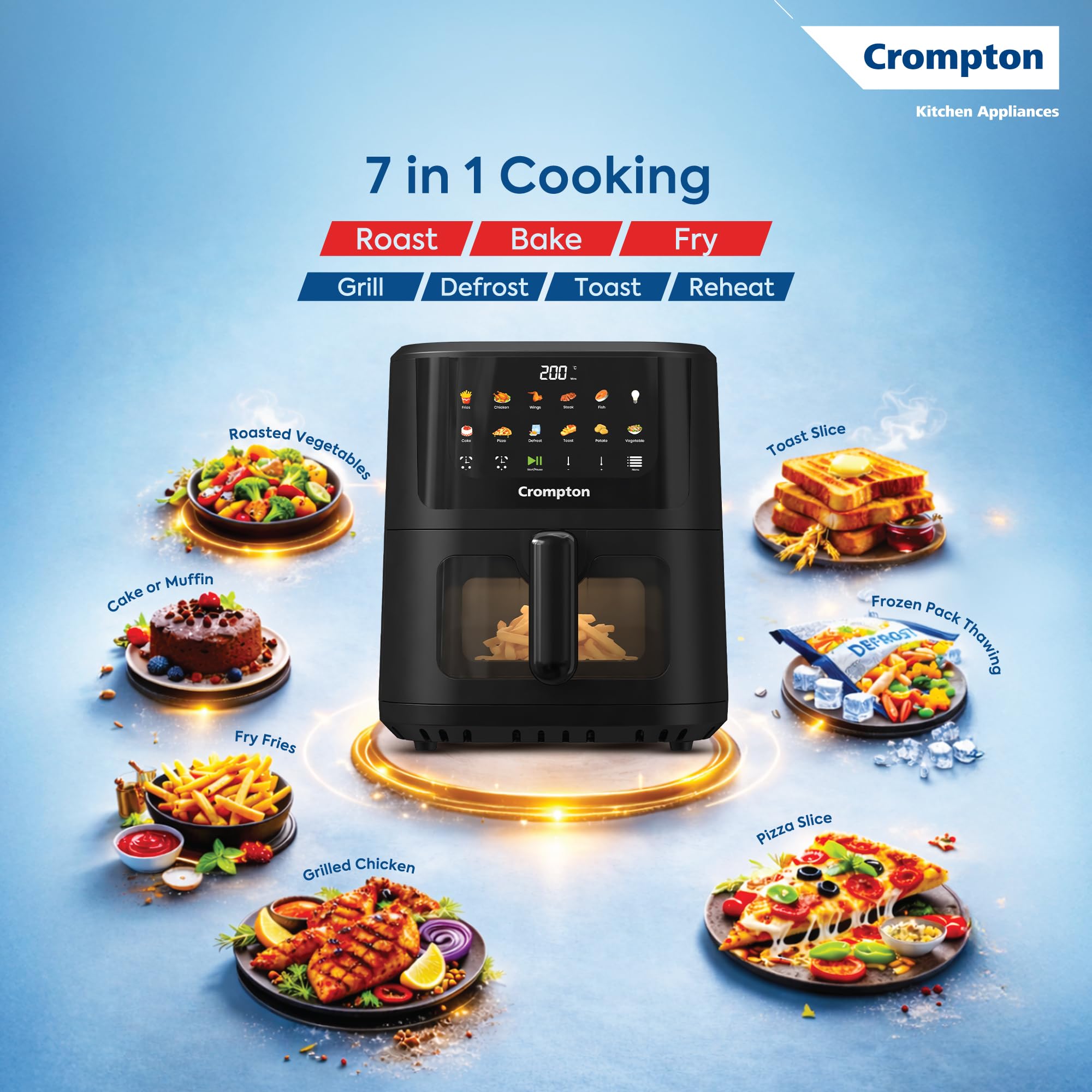 Crompton Ameo Pro Air Fryer - Crispy, Healthy Cooking -5