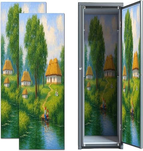 Miniatura 9 de 2 piezas de armario escolar magnético papel tapiz astronauta Boombox audio música arte retro 12 x 36 pulgadas pared adhesivo magnético extraíble