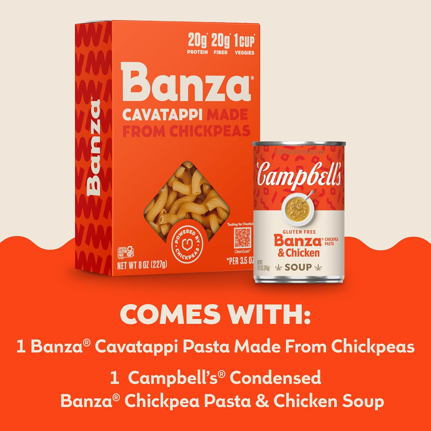 Banza Chickpea Cavatappi (8 oz) & Campbell's Chickpea Pasta Chicken Soup (10.75 oz) image 3